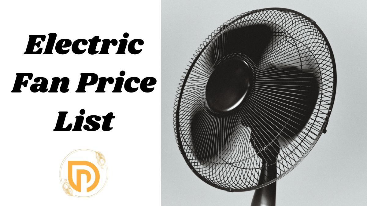 Electric Fan Price List in India